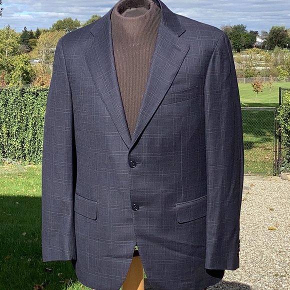 Canali Harry Rosen Summerweight Navy Jacket - Made In Italy IT sz.54R, US sz.44R - Picture 1 of 8